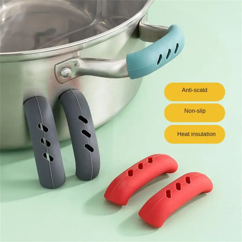 Kitchen Gadgets Holder - 2/8Pcs Silicone Pan Handle Cover Heat