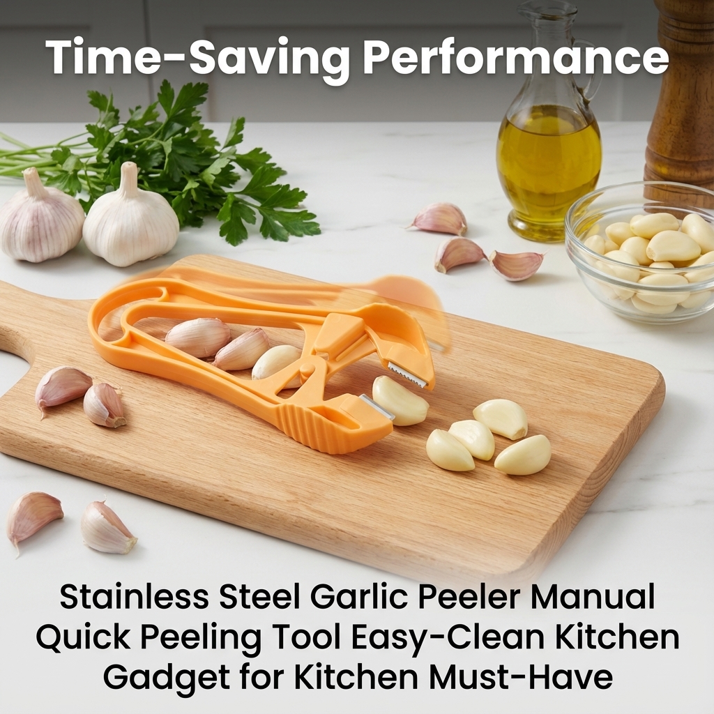 Kitchen Gadgets You Must Have - Stainless Steel Garlic Peeler Manual Quick