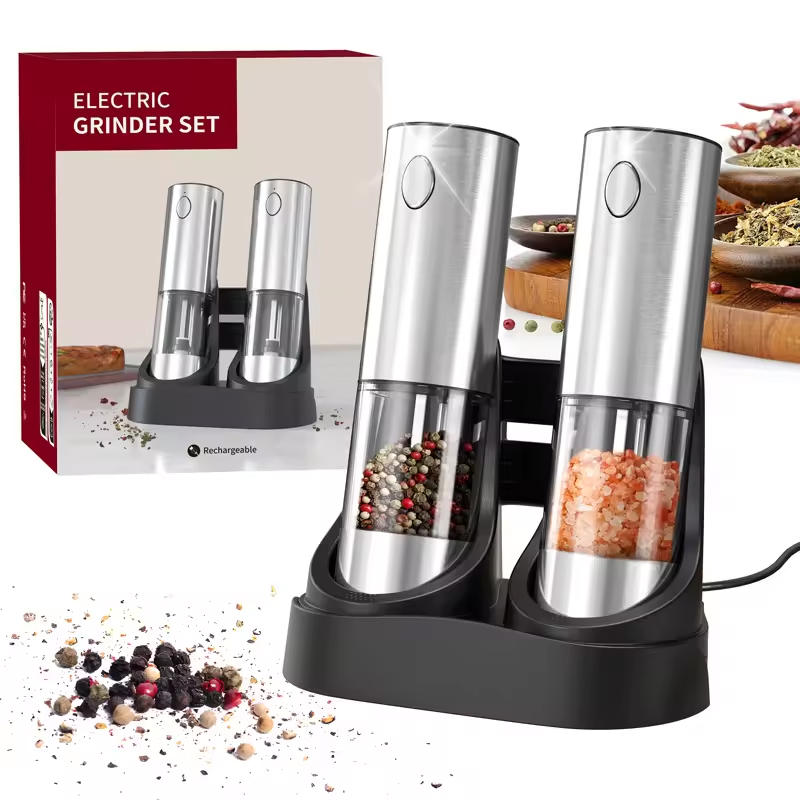 Kitchen Gadgets And Equipment - 1/2PCS Electric Salt And Pepper Grinder