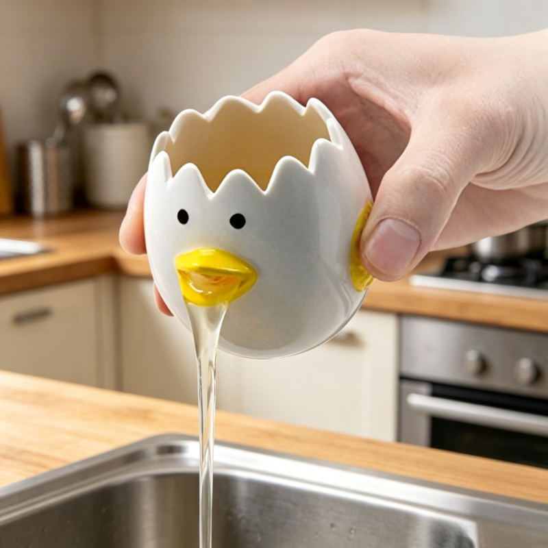 Egg Separator Tool - Ins Cute Ceramic Egg Separator, Practical