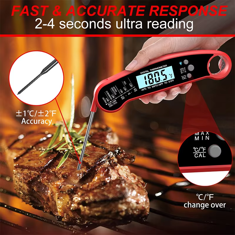 Instant Read Thermometer - Digital Meat Thermometer High Accuracy Instant