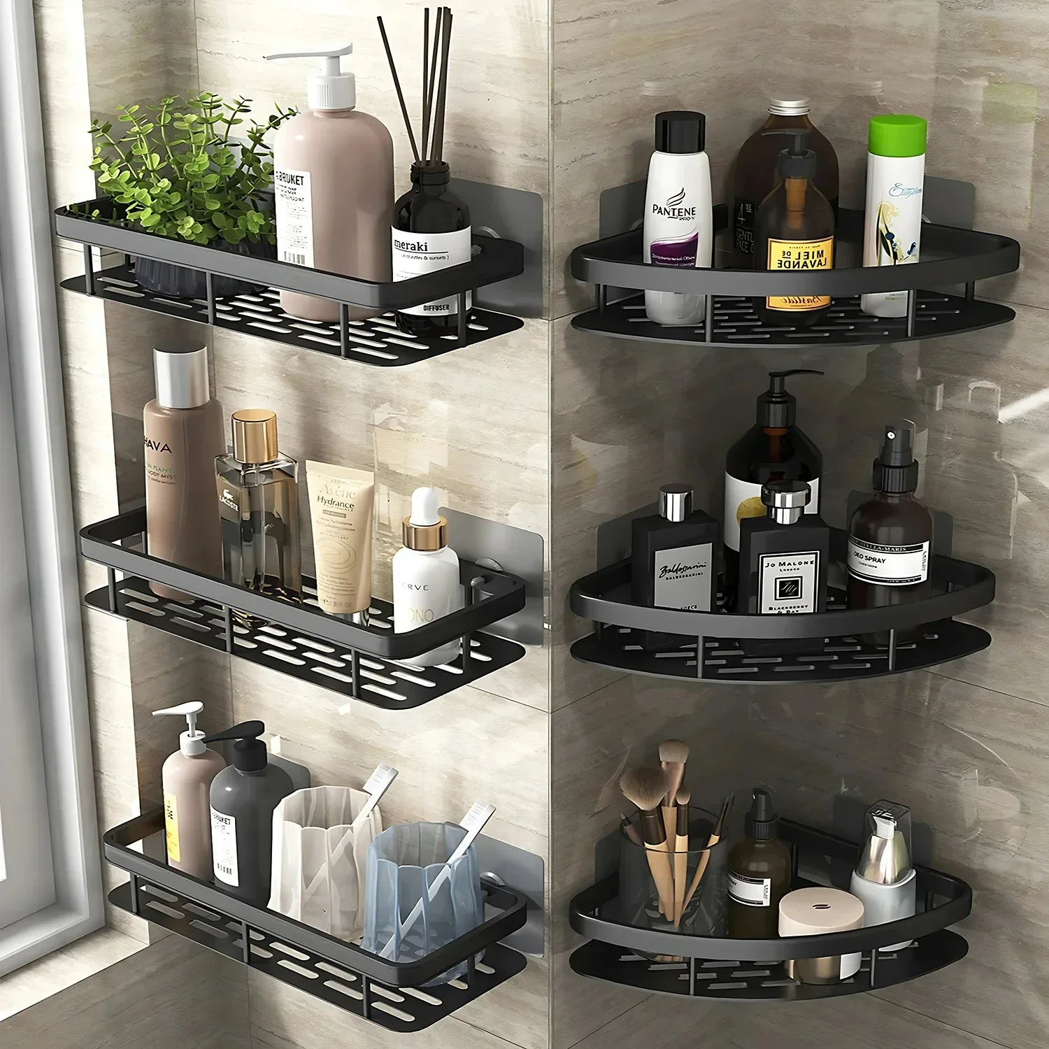 Kitchen Gadgets Rack - Bathroom Shelf Kitchen Storage Organizer Aluminum