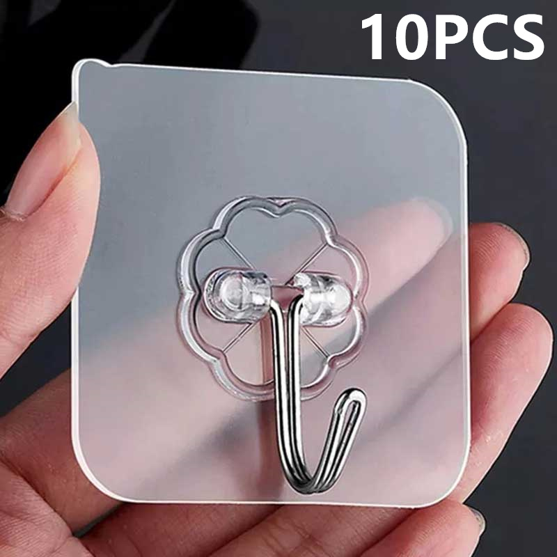 Kitchen Gadgets Rack - 10PCS Transparent Stainless Steel Strong Self
