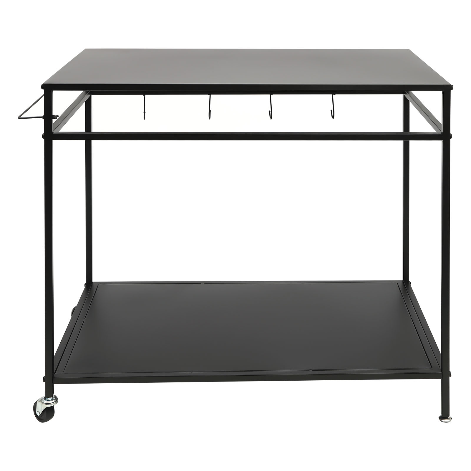 Kitchen Gadgets Rack - Double-Shelf Movable Cooking Table Outdoor Dining