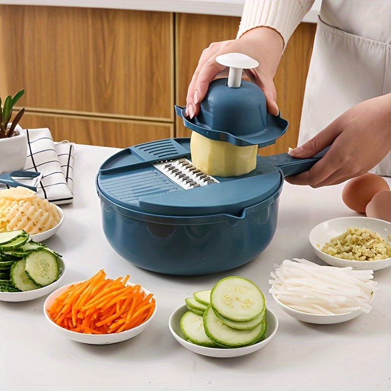 Potato Masher Ricer - 9-in-1 multifunctional vegetable chopper, carrot and