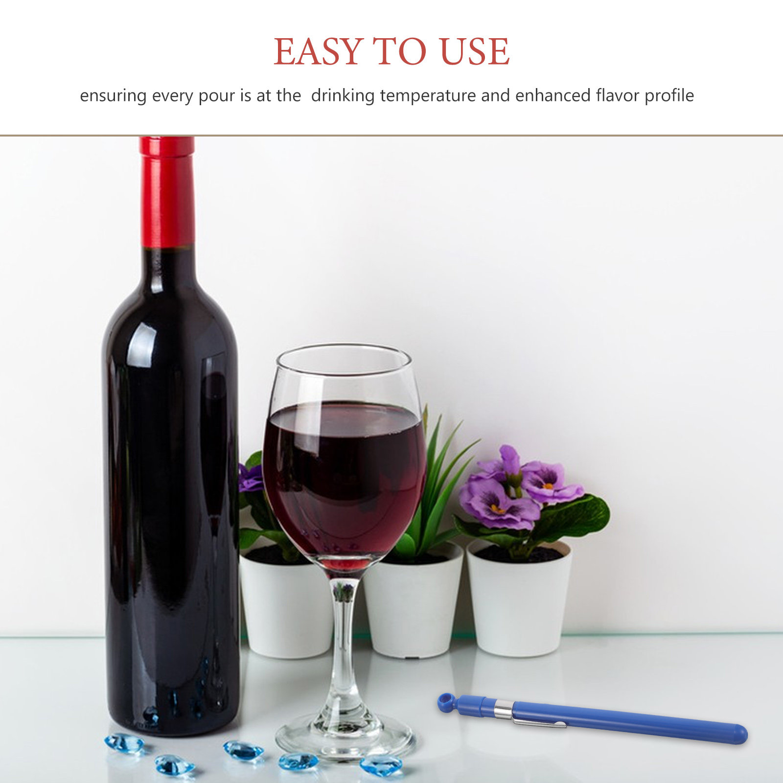 Glass Wine Thermometer Easy Re - Instant Read Thermometer recensie en prijs