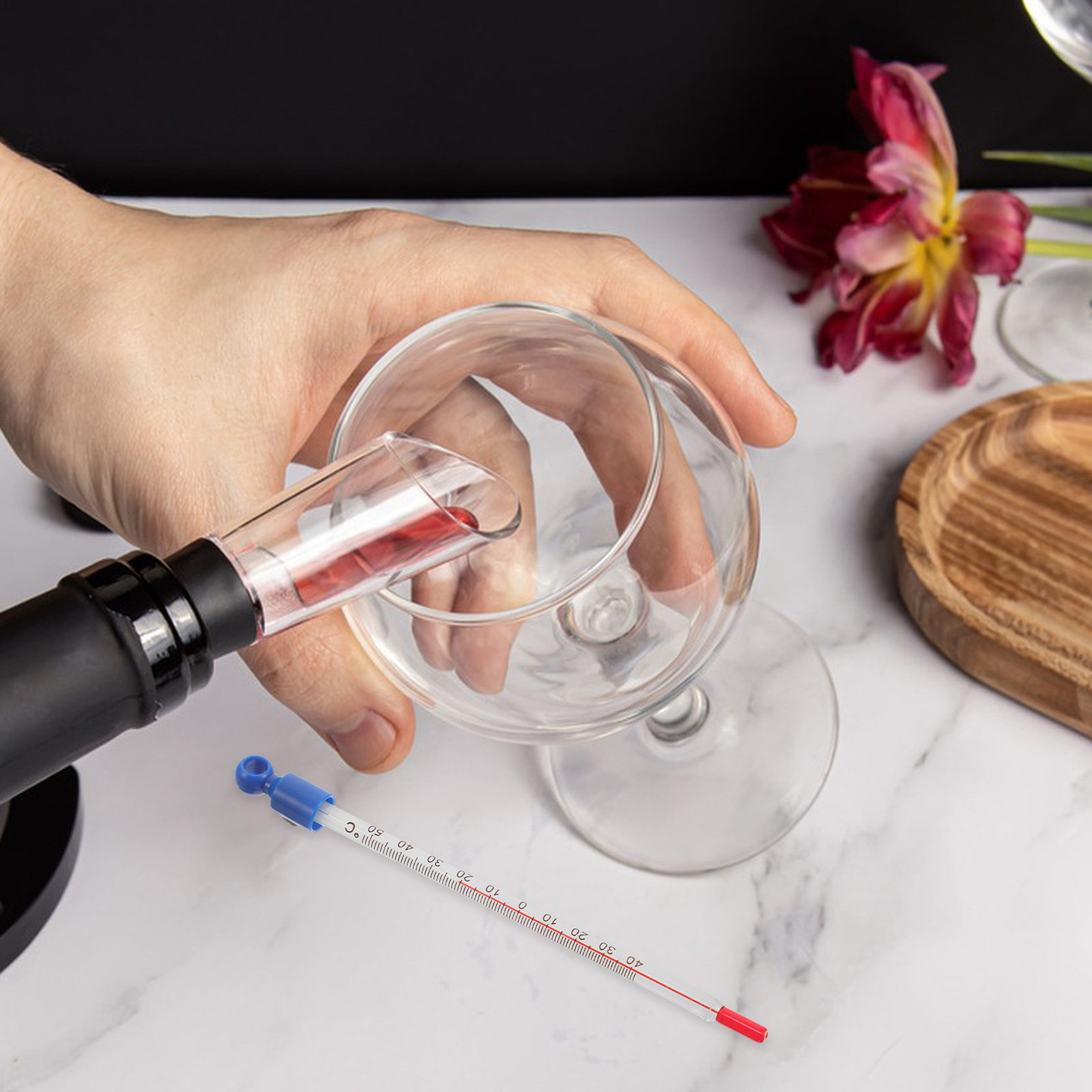 Glass Wine Thermometer Easy Re - Instant Read Thermometer recensie en prijs