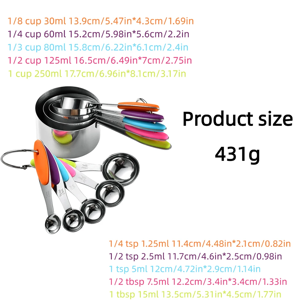 5/10Pcs Stainless Steel Measur - Kitchen Gadgets Products recensie en prijs