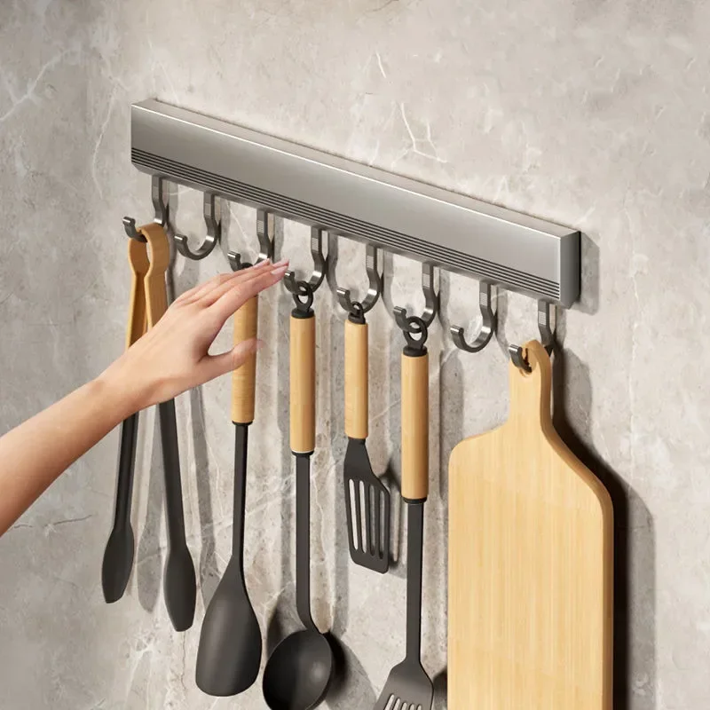 Aluminum Alloy Hooks Rack Wall - Kitchen Gadgets Rack recensie en prijs