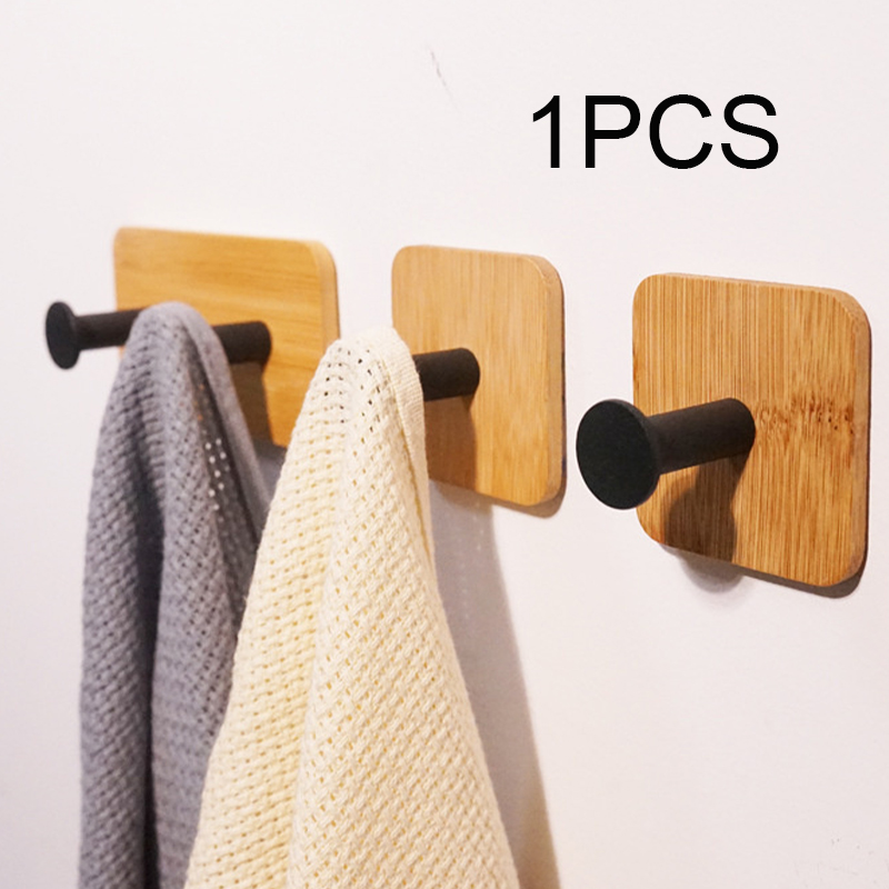 1Pcs Bamboo Wood Hook Wall Clo - Kitchen Gadgets Holder recensie en prijs