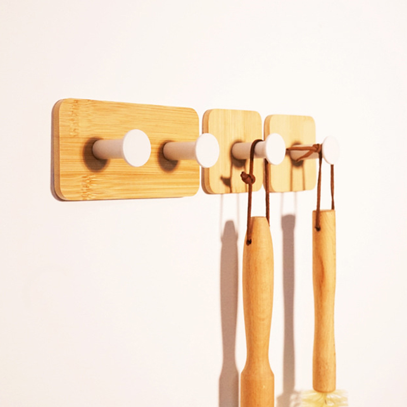1Pcs Bamboo Wood Hook Wall Clo - Kitchen Gadgets Holder recensie en prijs