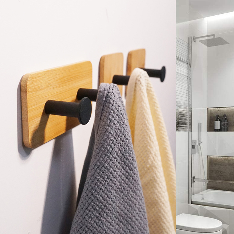 1Pcs Bamboo Wood Hook Wall Clo - Kitchen Gadgets Holder recensie en prijs