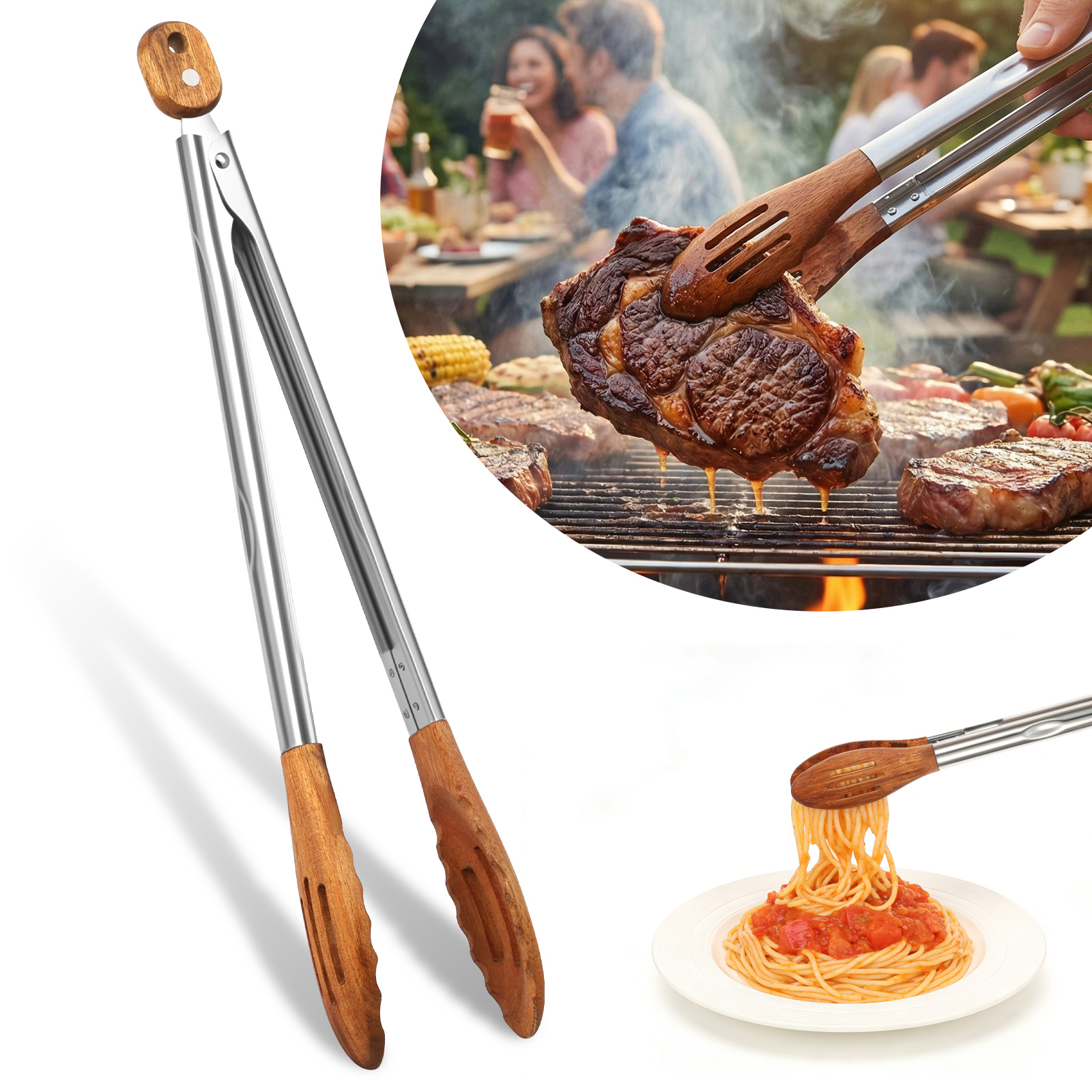 Wooden Kitchen Cooking Tongs B - Kitchen Gadgets And Equipment recensie en prijs