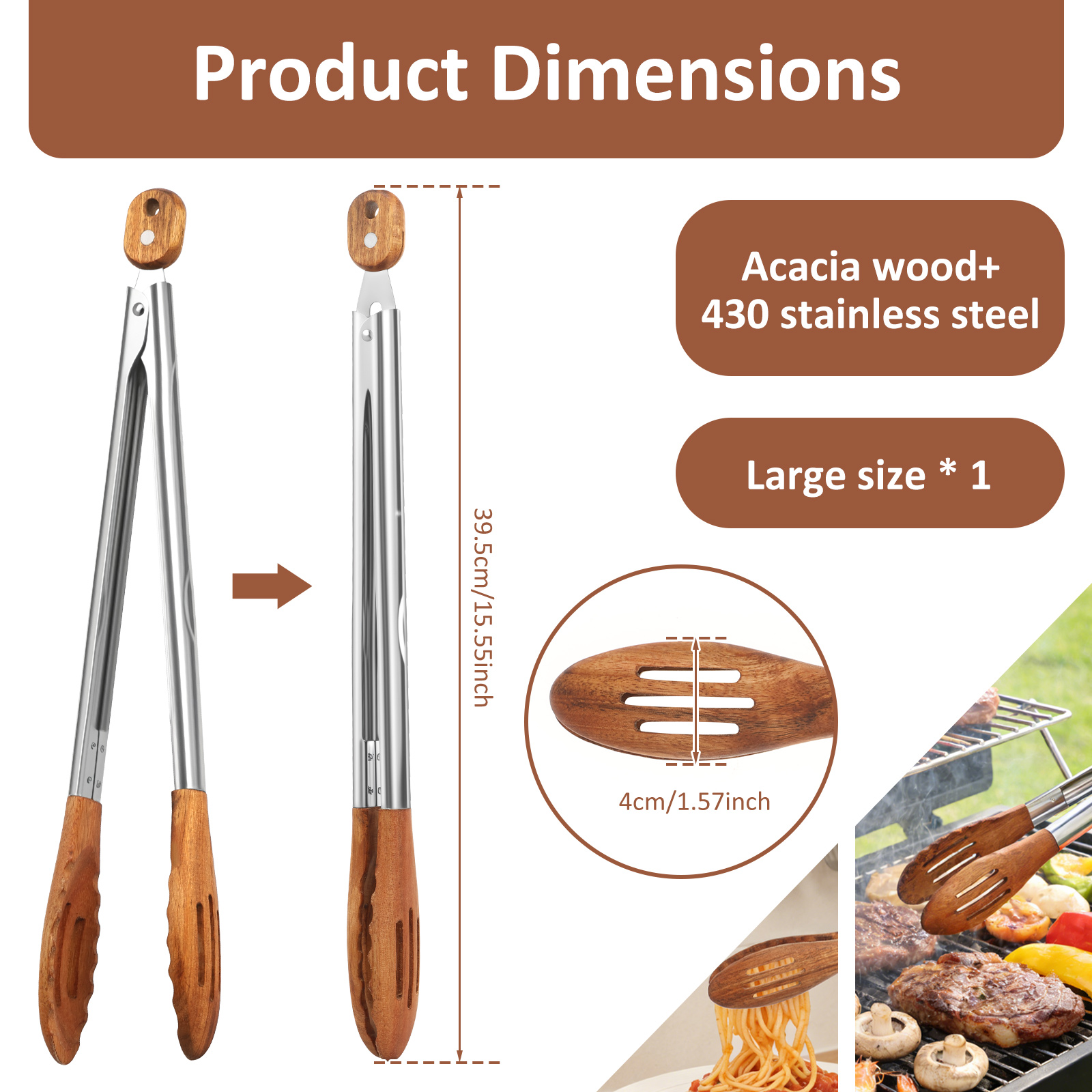 Wooden Kitchen Cooking Tongs B - Kitchen Gadgets And Equipment recensie en prijs