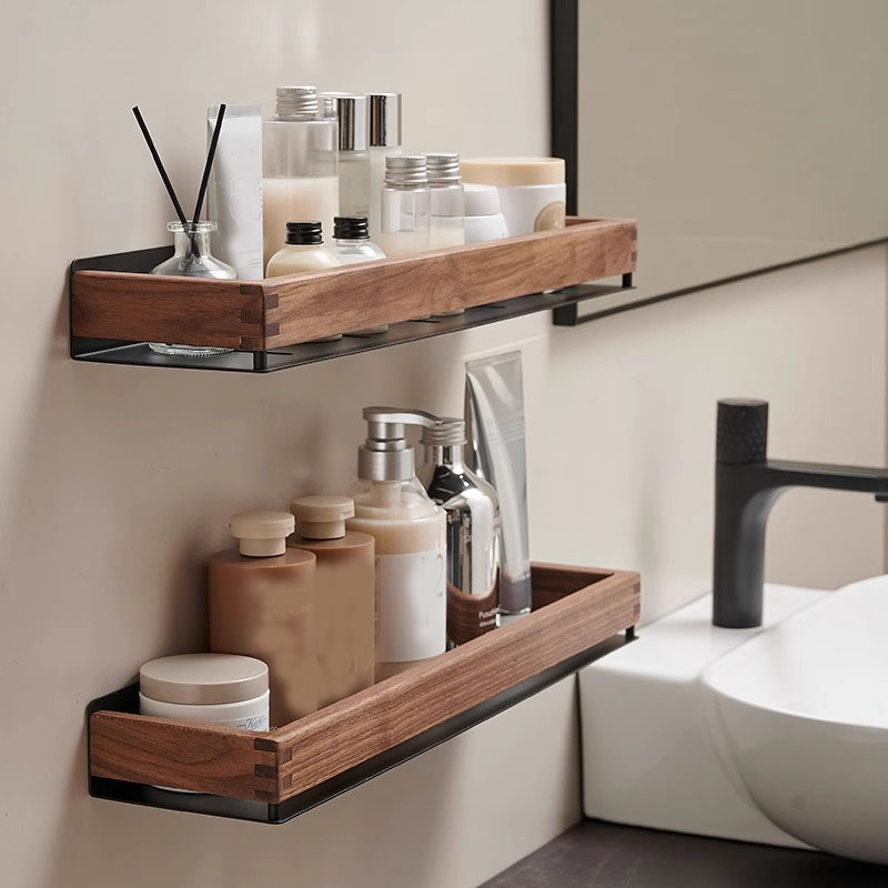 Wood Bathroom Shelves Wall Mou - Kitchen Gadgets Rack recensie en prijs