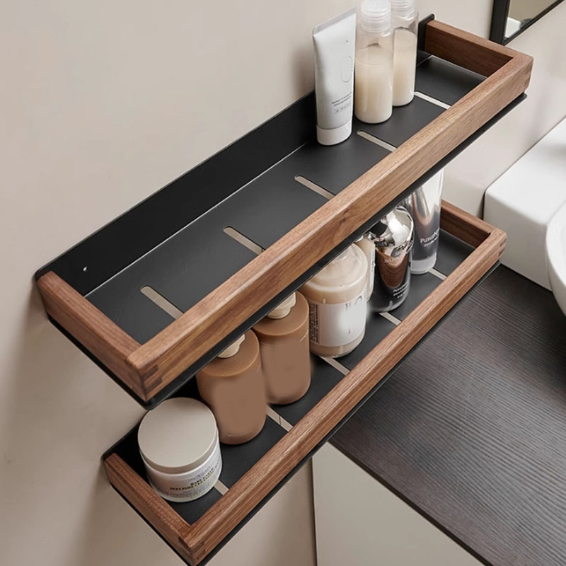 Wood Bathroom Shelves Wall Mou - Kitchen Gadgets Rack recensie en prijs