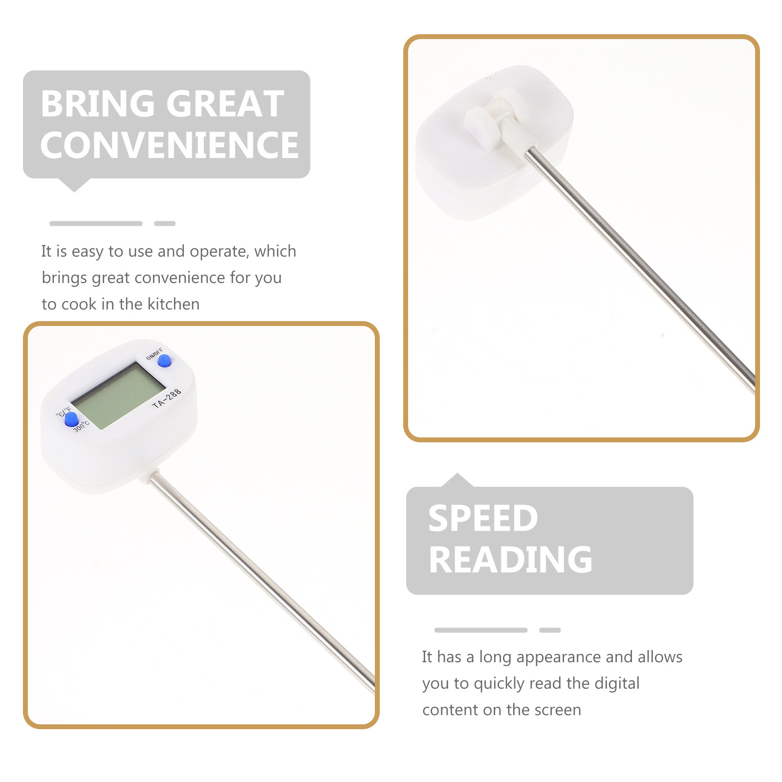 2Pcs Digital Food Thermometer  - Instant Read Thermometer recensie en prijs