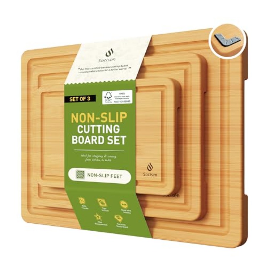 Bamboo Cutting Board Set Non S - Kitchen Gadgets You Must Have recensie en prijs