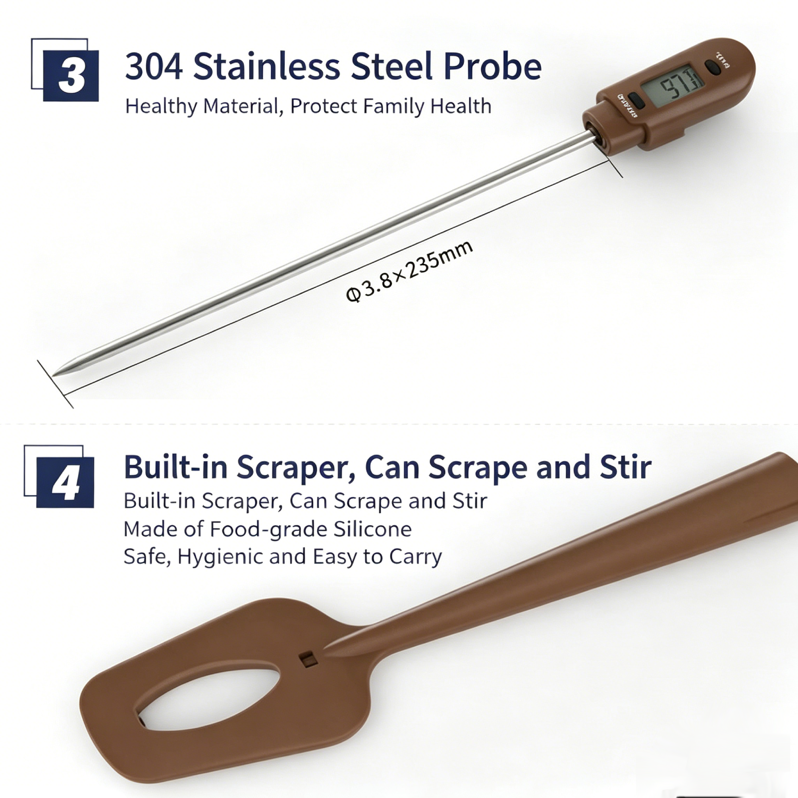 2-in-1 Spatula Thermometer, In - Instant Read Thermometer recensie en prijs