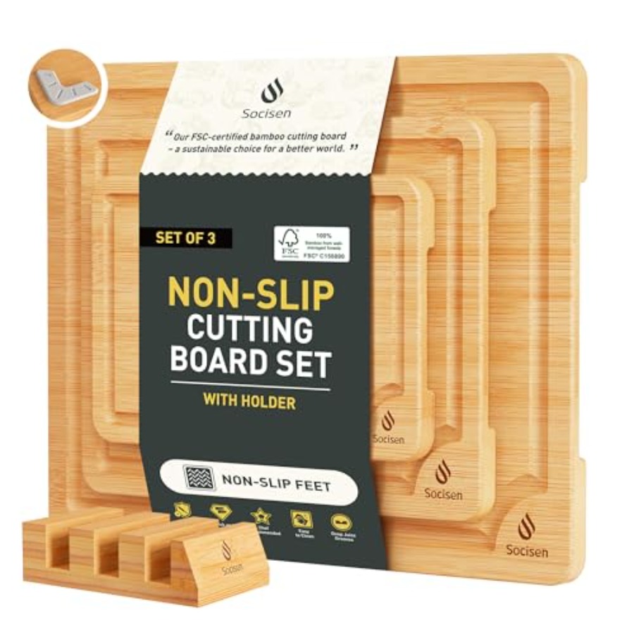 Bamboo Cutting Board Set Non S - Kitchen Gadgets You Must Have recensie en prijs